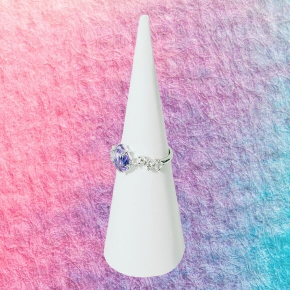 BP Kids Collection Adjustable Lab Created Light Amethyst Ring - Picture 4 of 8